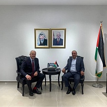 حول لقاء مع أمين سر اللجنة التنفيذية لمنظمة التحرير الفلسطينية حسين الشيخ